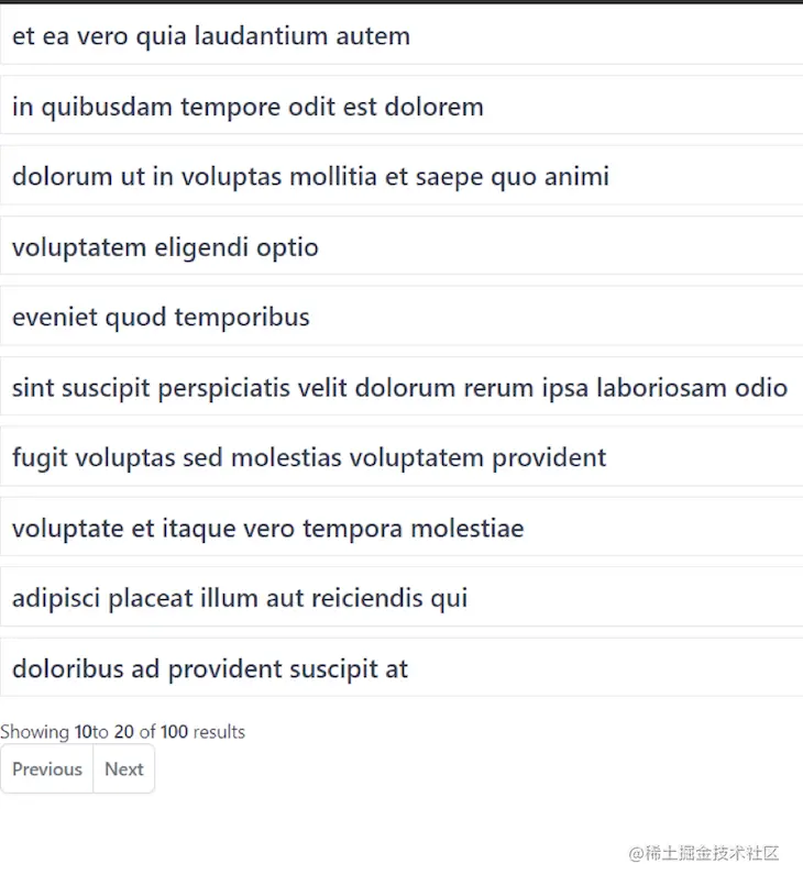 Previous Next Pagination Results Return Page