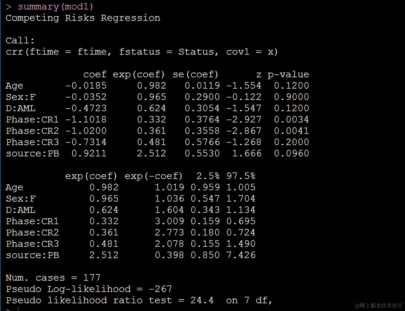 R数据分析：竞争风险模型的做法和解释二