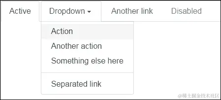 带下拉菜单的导航