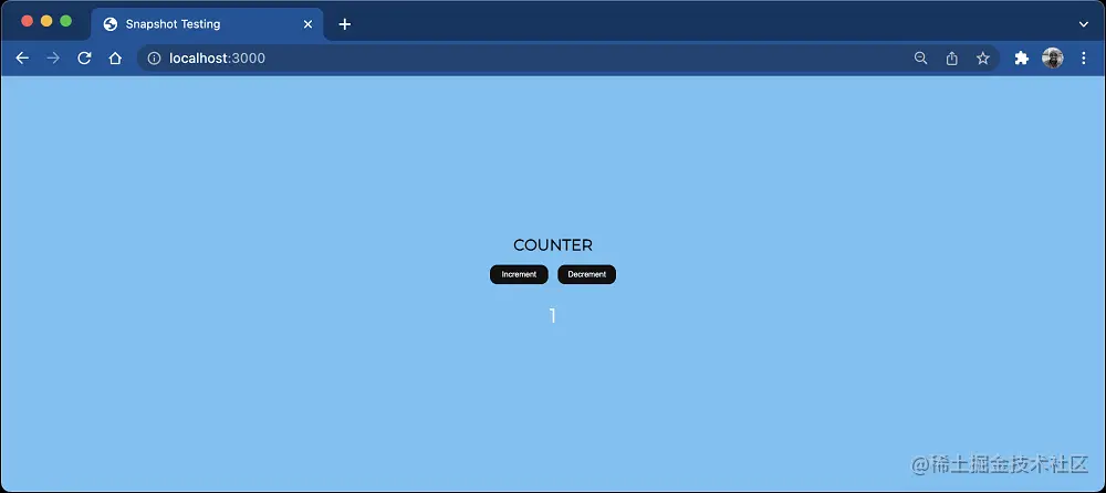 Jest test application
