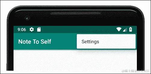 使用户能够切换到“设置”屏幕
