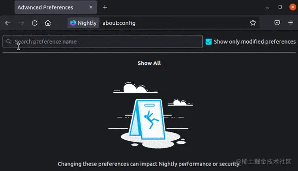 Animated gif. Shows how to find the flags mentioned above (gfx.webrender.all and layout.css.backdrop-filter.enabled) in order to ensure they are set to true. Go to about:config, start typing their name in the search box and double click their value to change it if it's not set to true already.