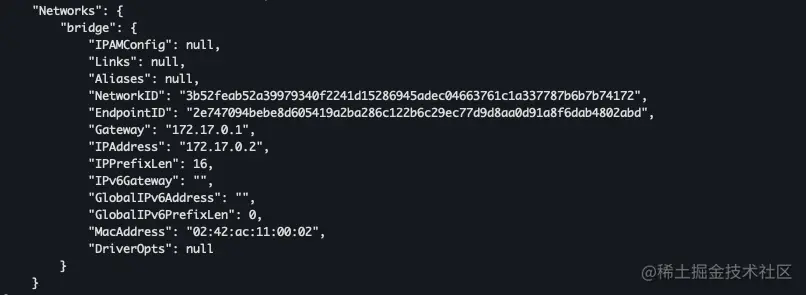 docker容器默认网段ip