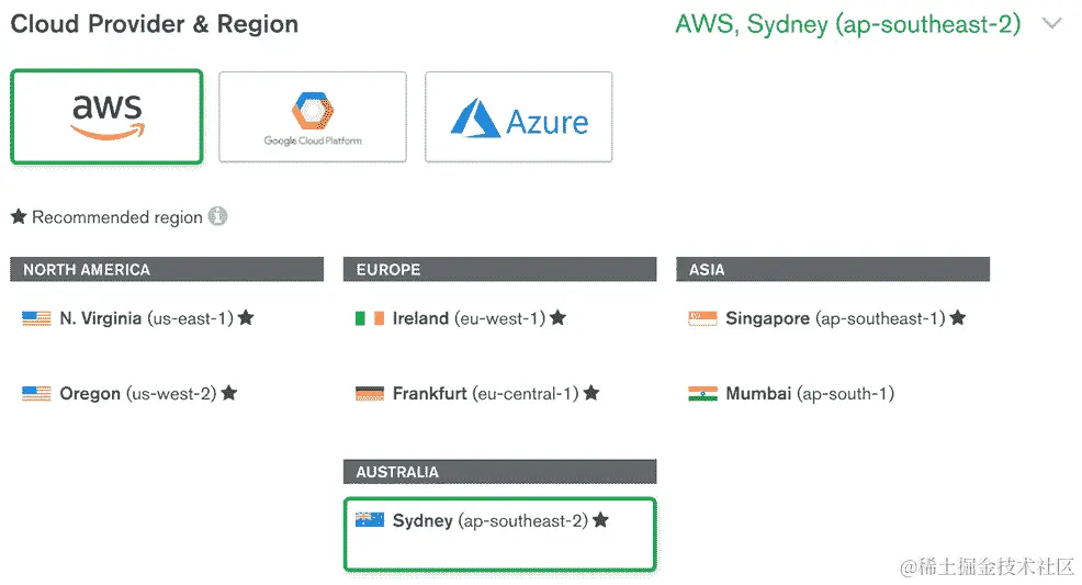图 1.20：选择推荐的区域