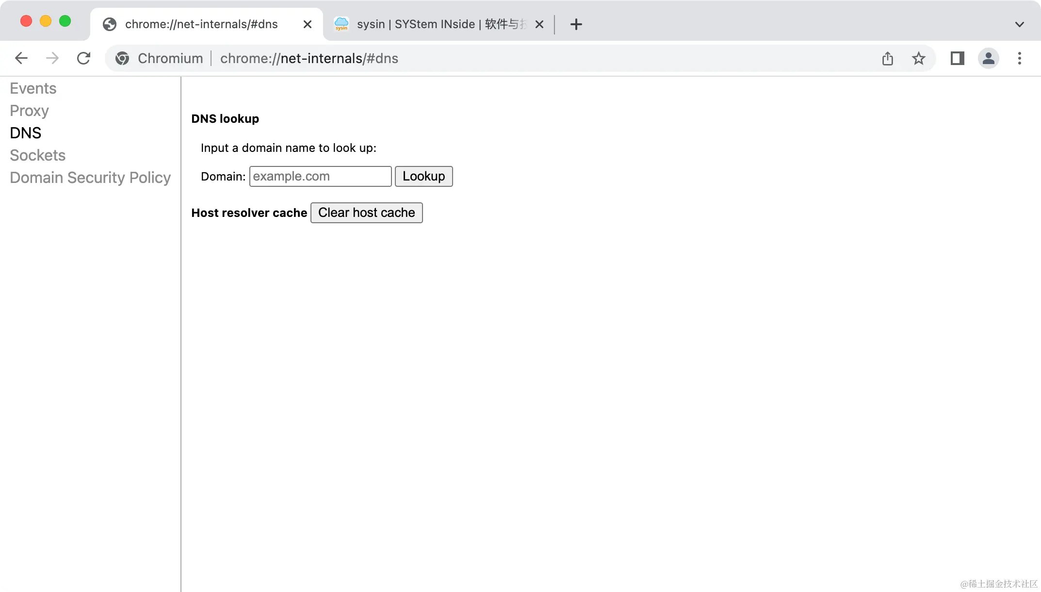 chrome-clear-dns-cache