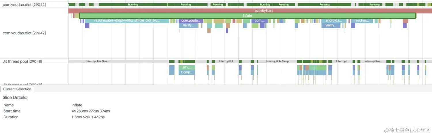 perfetto优化前 inflate