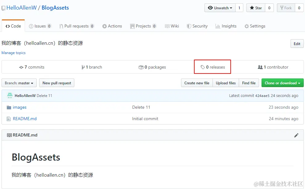新建releases