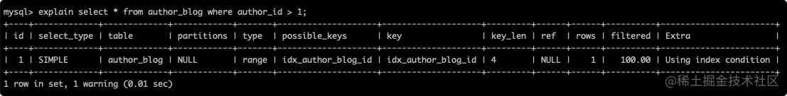 extra_using index condition