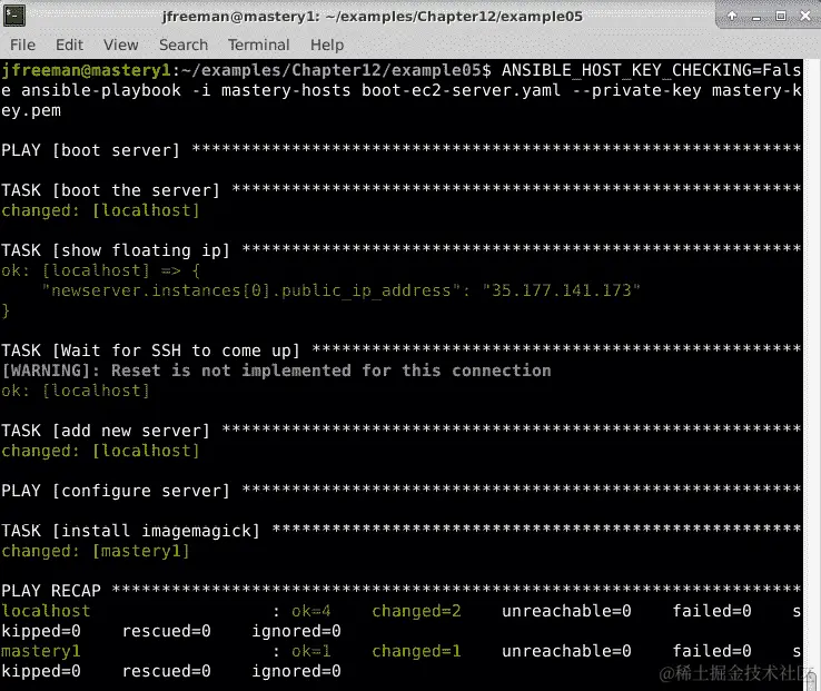 图 12.9 - 使用 Ansible 引导和设置 Amazon EC2 实例