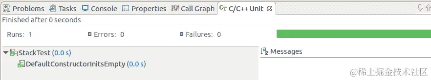 图 2B.32：堆栈的初始单元测试