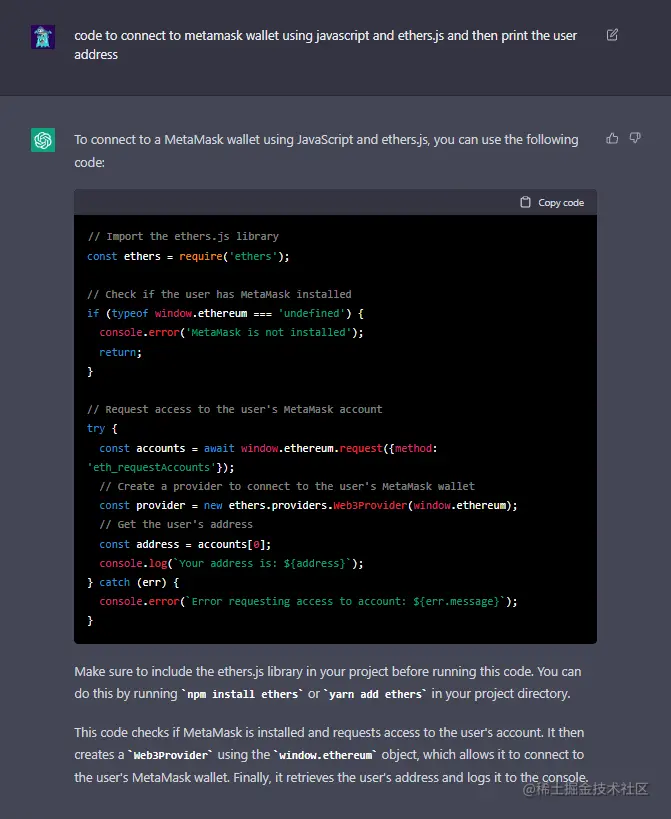 Asking the Bot to write Code