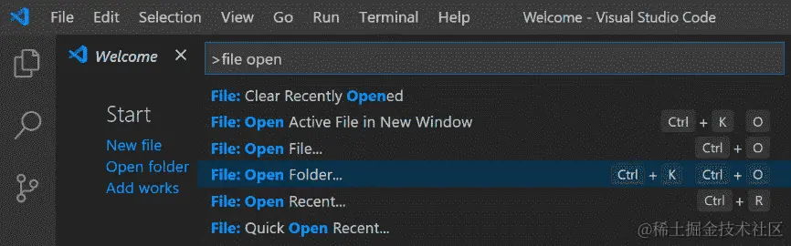 图 9.2 - 显示命令面板的截图