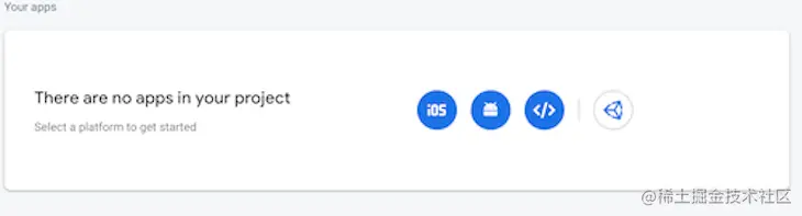 Creating a new app for our project in Firebase