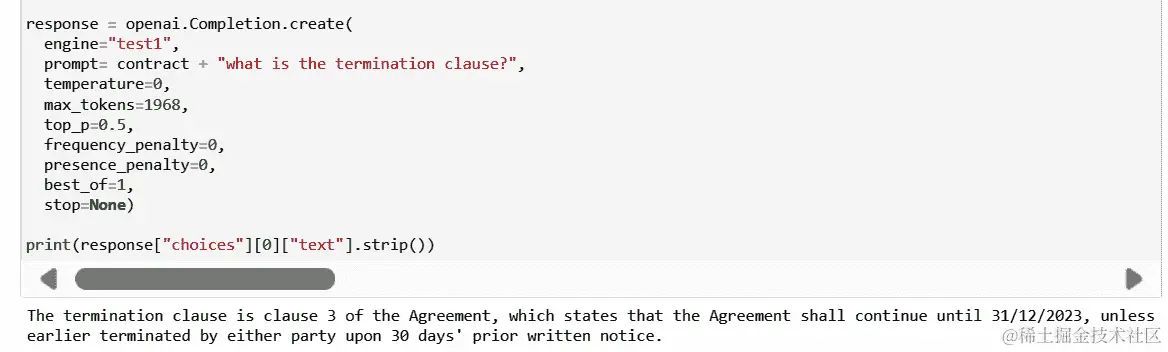 图 10.2 – 终止条款提取示例
