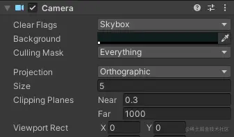 着陆器默认相机正交设置