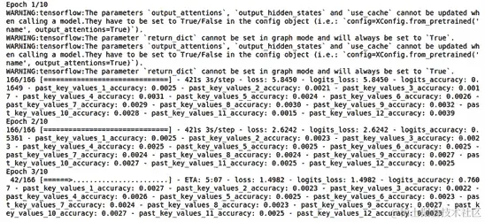 图 4.5 – 使用 TensorFlow/Keras 进行 GPT-2 训练 