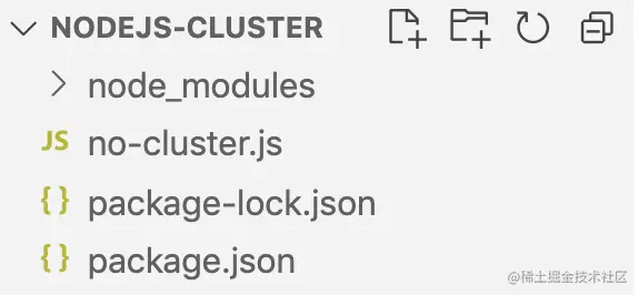 Screenshot of a node.js file system