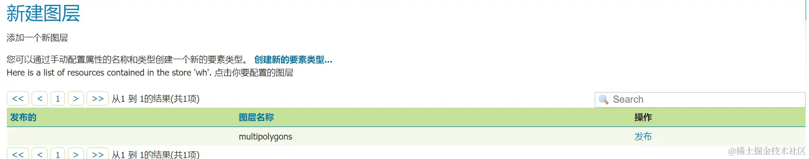 图8.20 GeoServer新建图层