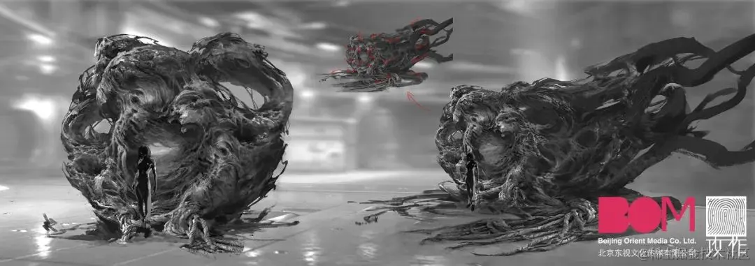 《太空群落》早期设定概念图 - 瑞云渲染