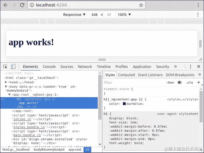 在组件模板中嵌入样式