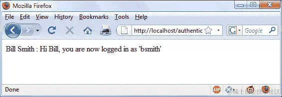 Bill Smith has now been authenticated