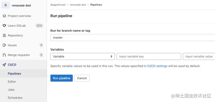 Dashboard To Start Running The Main Pipeline Manually