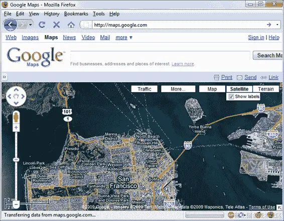 谷歌地图是 Ajax 的一个绝佳例子