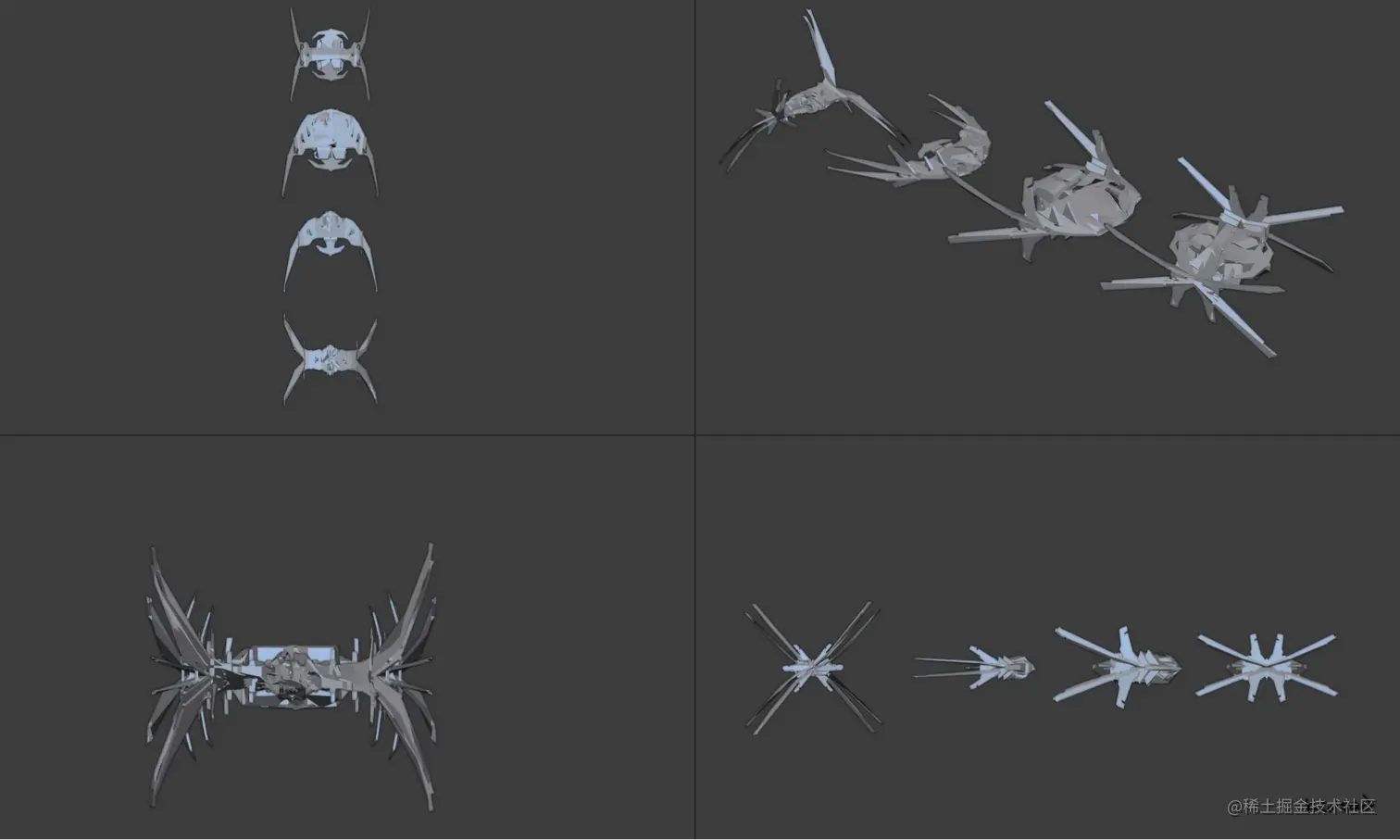 使用带Bisect选项的镜像修改器制作敌方战舰外观