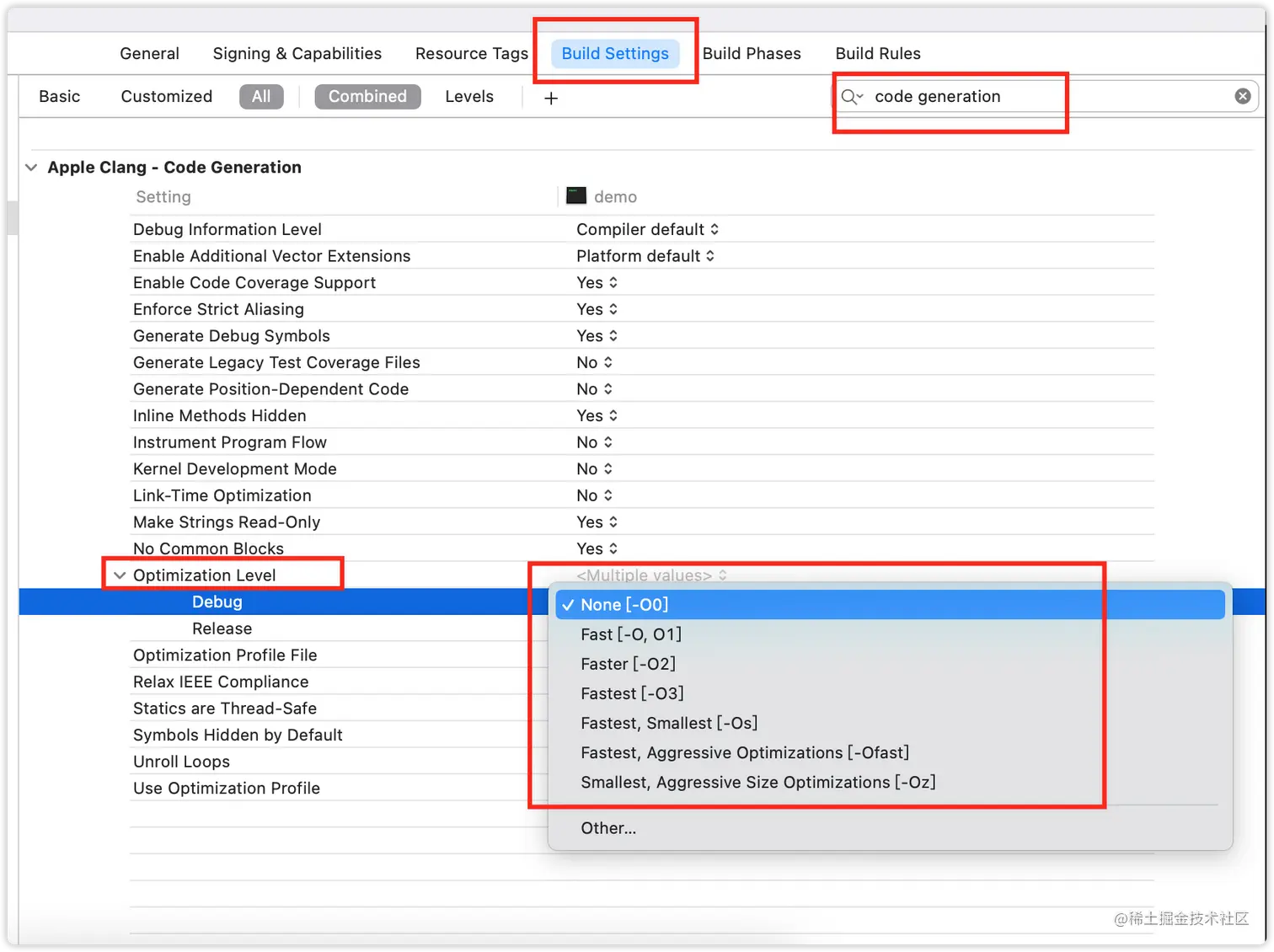 OPTIMIZATION_LEVEL优化等级