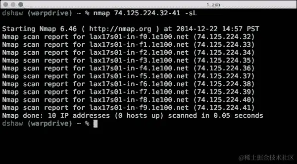 运行无视 ping 的扫描