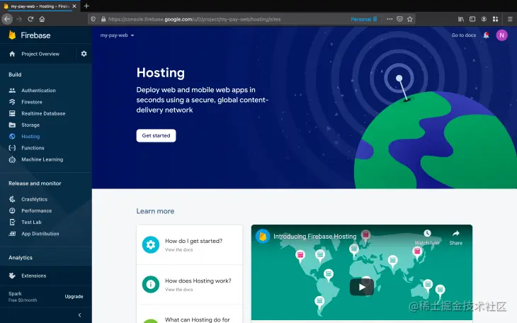 Firebase Hosting Get Started