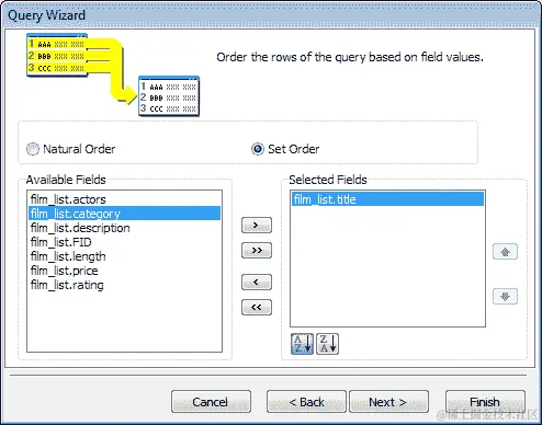 使用查询向导准备数据