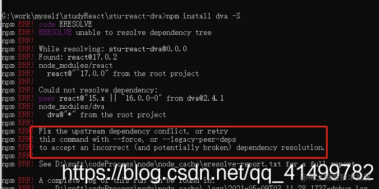 Npm Err! Code Eresolve Npm Err! Eresolve Unable To Resolve Dependency Tree  - 掘金