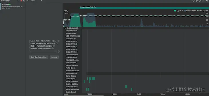 CPU Profiler Android Output