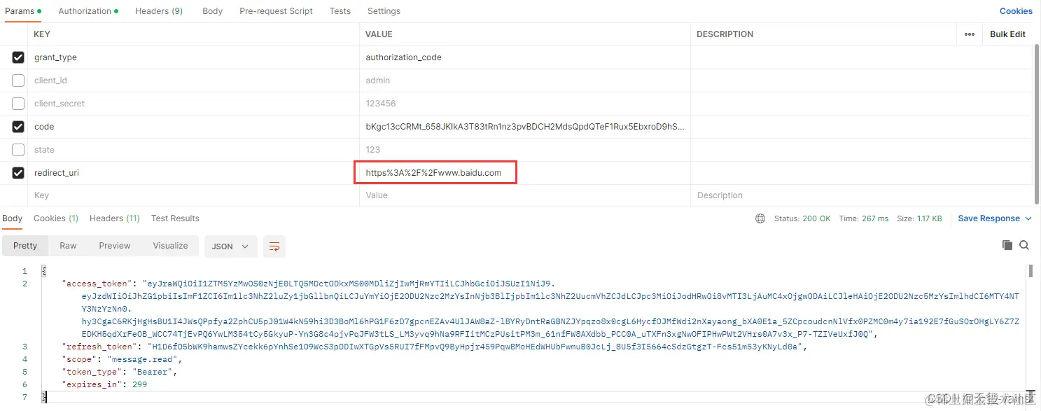 将参数放至url params时的示例图