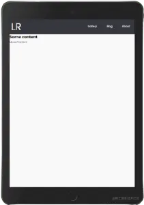 CSS Menu Tablet View