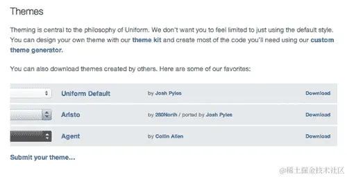 执行动作的时间 — 添加用于为无样式元素添加样式的 Uniform