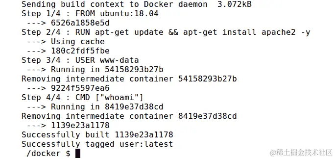 图 2.8：构建用户 Docker 镜像