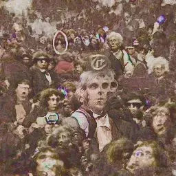 a time traveler in the crowd(人群中的时光旅行者）