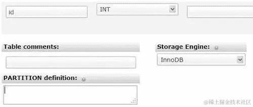 创建带有分区的表