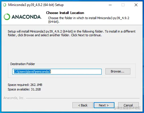 conda install location (W10)