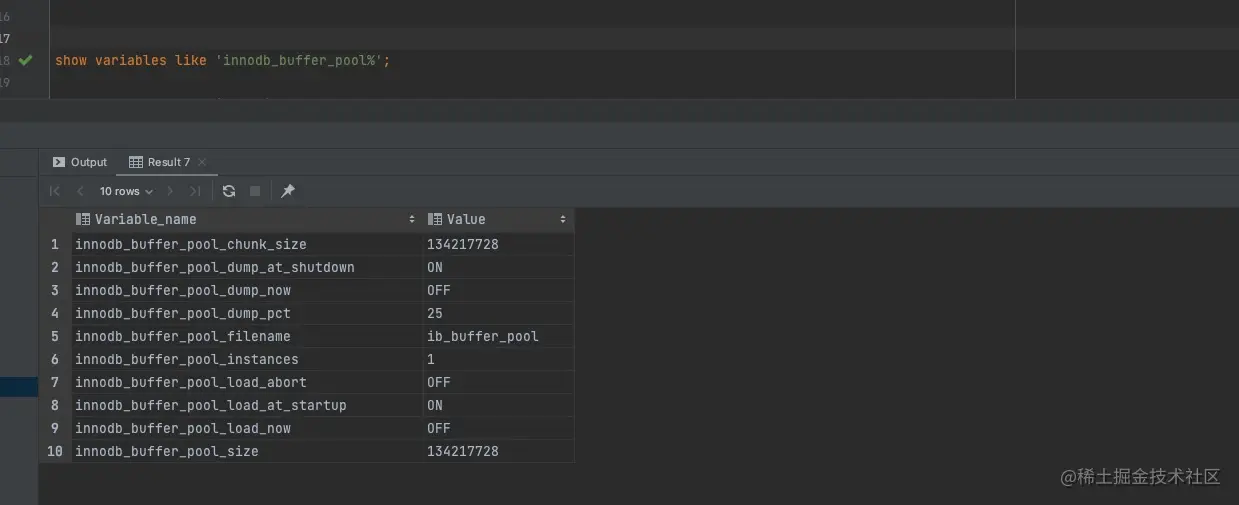 InnoDB缓存区参数示例