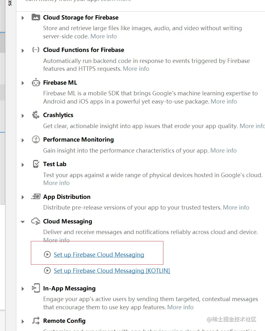 Android使用google Firebase Cloud Messaging发送通知1 关于 首先是Fireba - 掘金