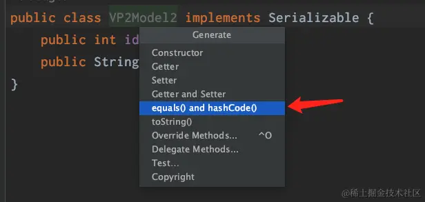 Java中自动实现equals()、hashCode()方法