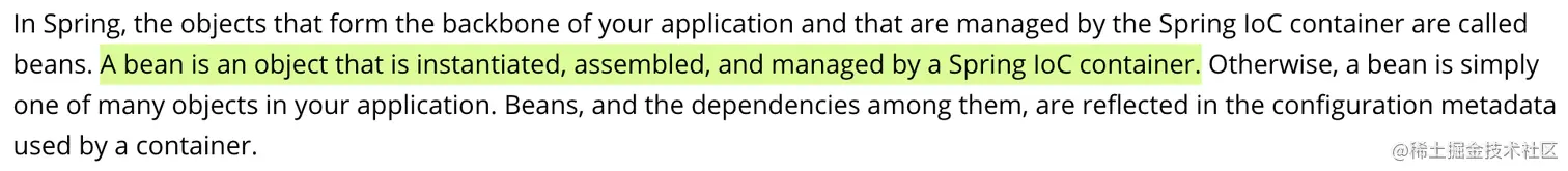Spring IoC container and Bean