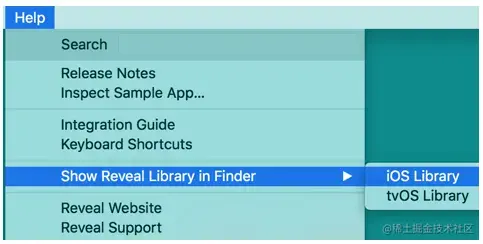 打开Mac上安装好的Reveal 在help一栏点击