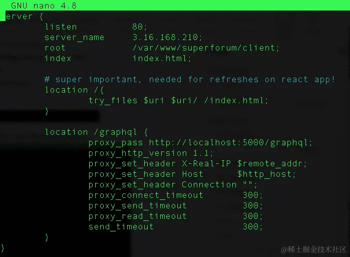 图 17.35 – 新的 NGINX 配置文件