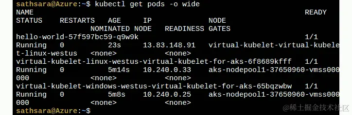 图 6.55：使用-o wide 标志列出所有 pod