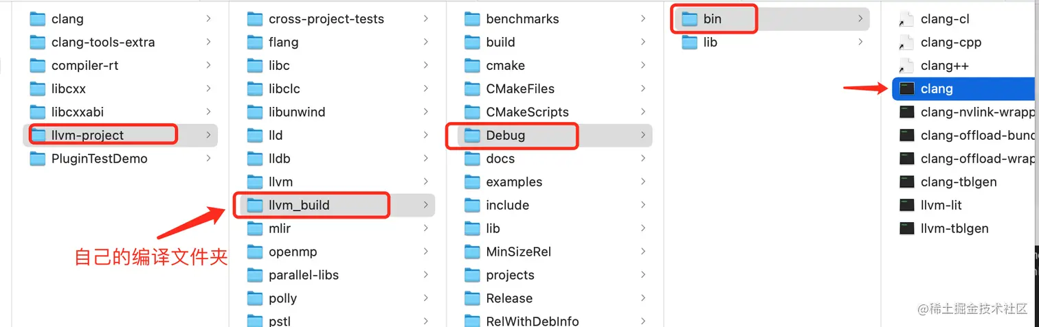 自己编译的 clang文件路径