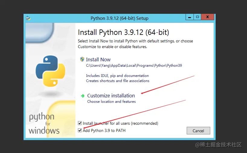 Windows server 2012 r2 standard python 3 9 12 